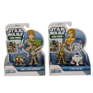 2011 Star Wars Jedi Force Yoda Luke  C-3PO R2-D2 Hasbro Playskool Heroes NIP
